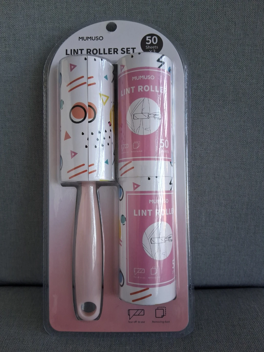 Mumuso Lint Roller Set - 50 Sheets