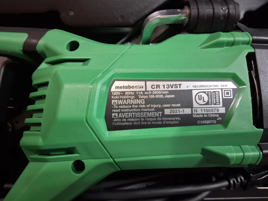Metabo HPT CR13VST Reciprocating Saw with Case - photo 2