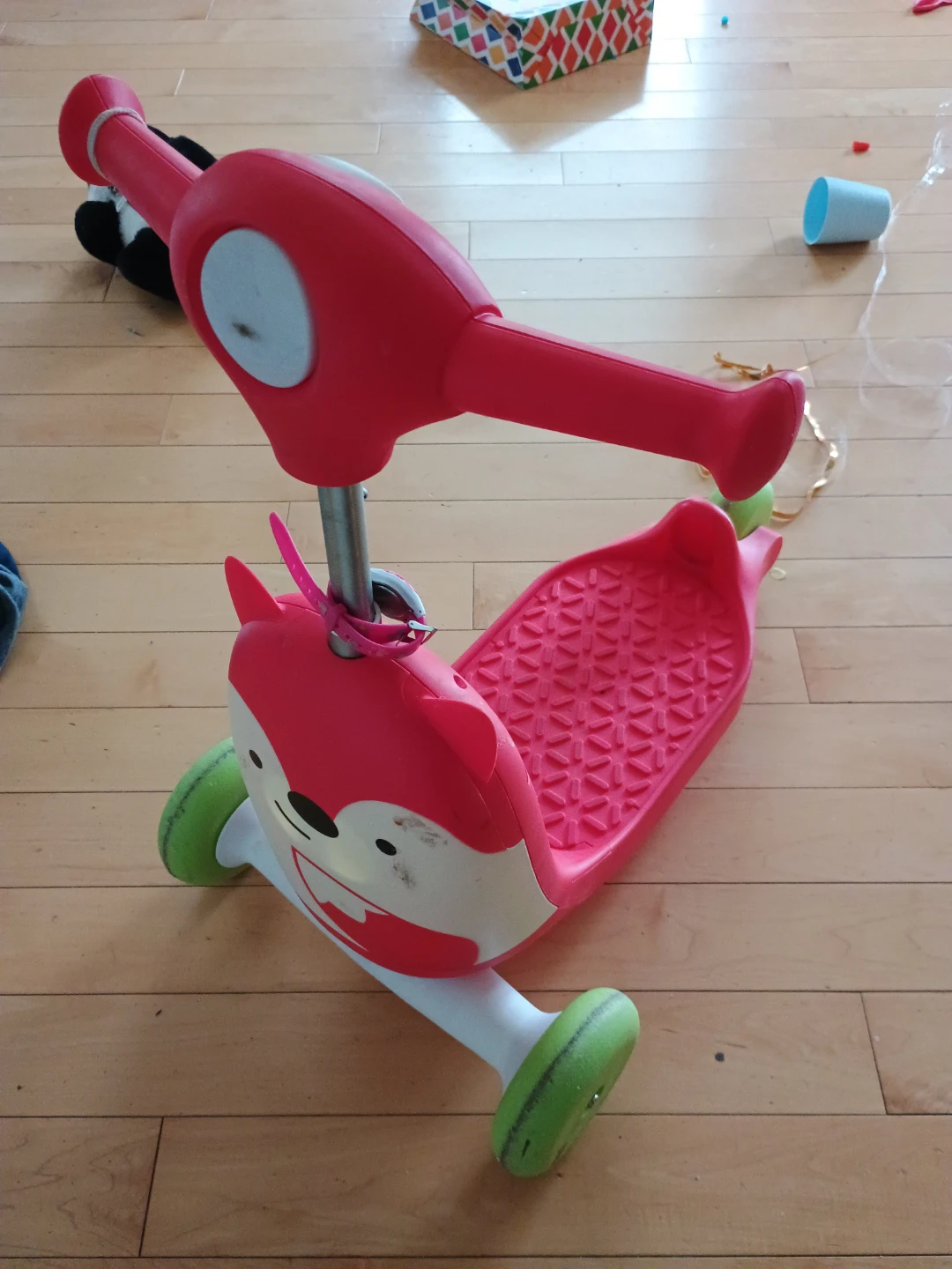 Kids 3-Wheel Scooter - Pink Fox Design