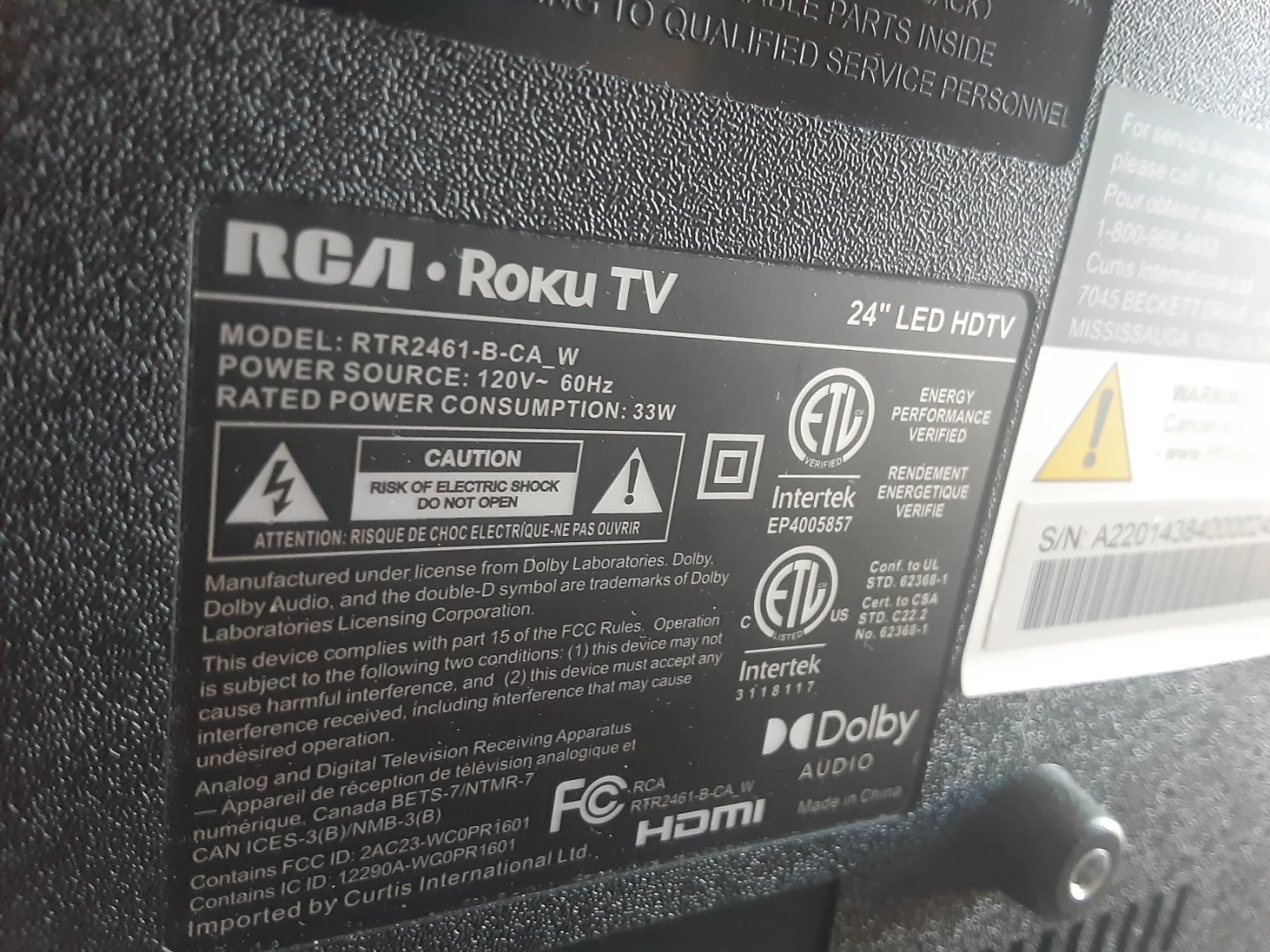 RCA 24" Roku Smart LED Tv - photo 2