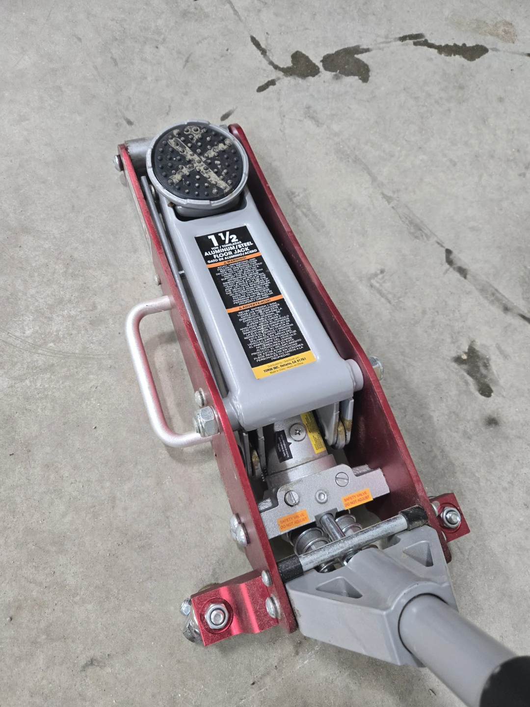 1 1/2 Ton Aluminum/Steel Floor Jack - photo 3