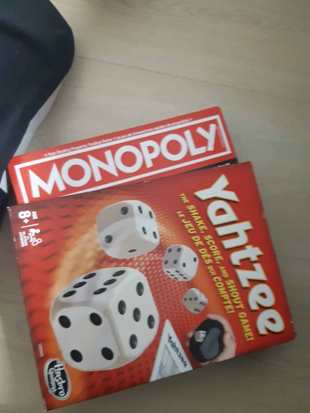 Monopoly and Yahtzee Board Games
