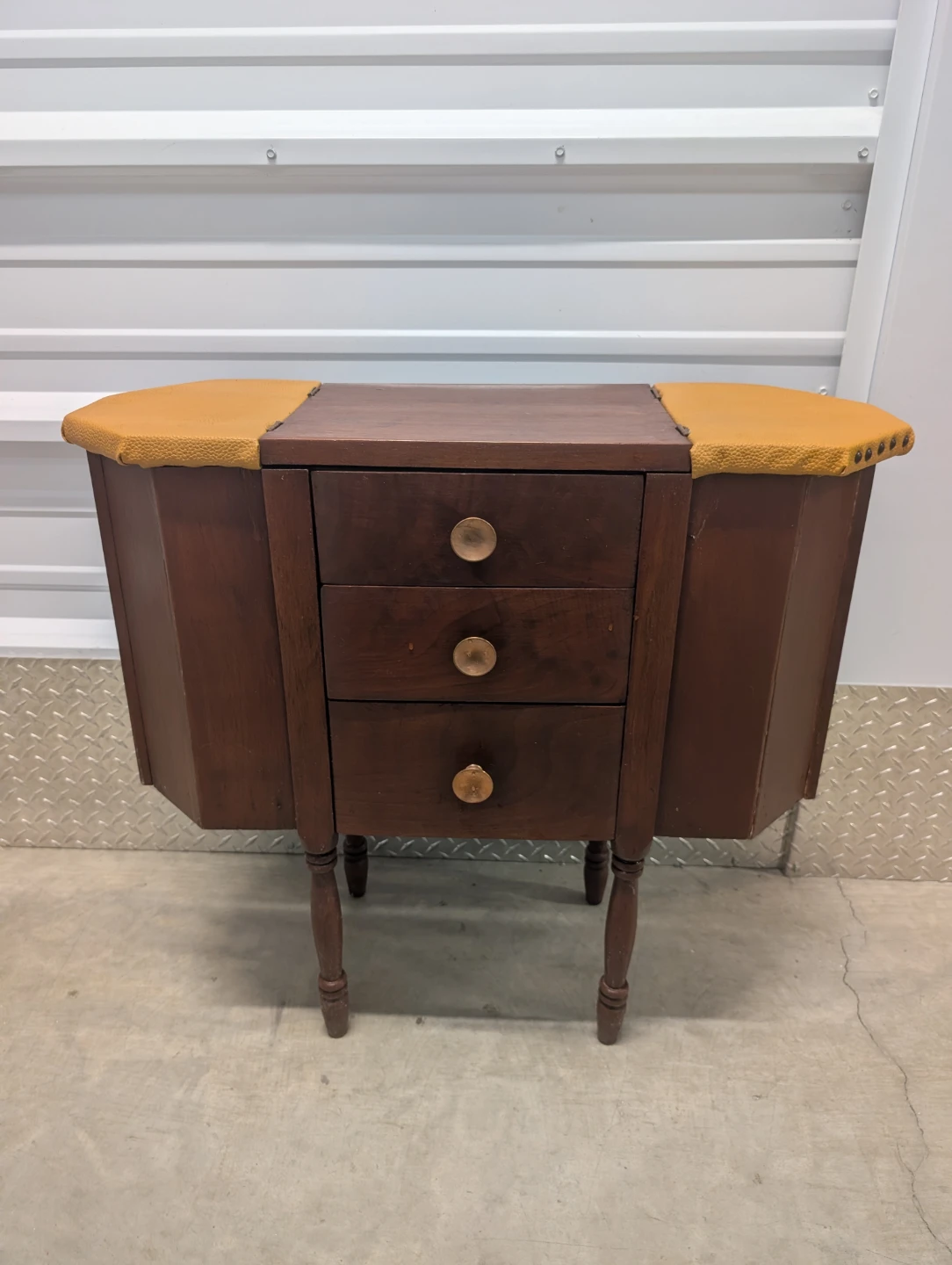 Vintage Wooden Sewing Notions Cabinet