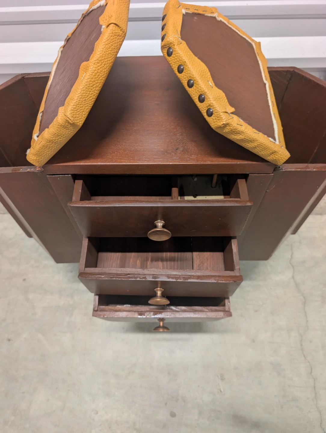 Vintage Wooden Sewing Notions Cabinet - photo 3