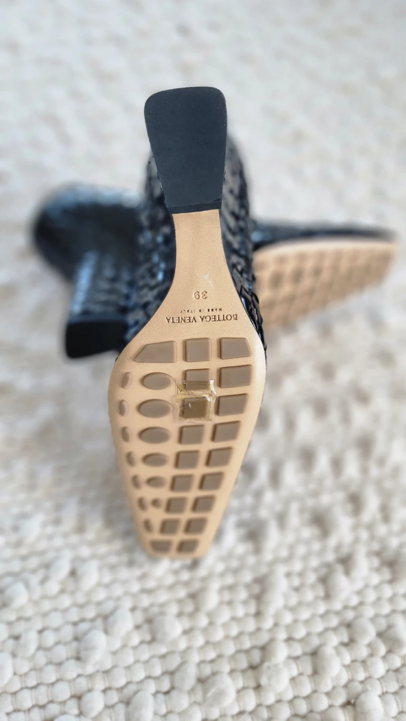 Bottega Veneta Black Woven Wedge Heels Size 39 - photo 5