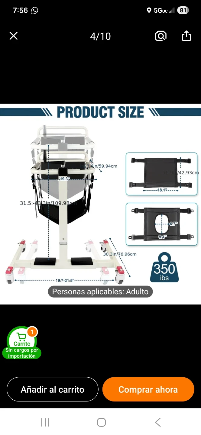 Heavy Duty Patient Lift with Sling