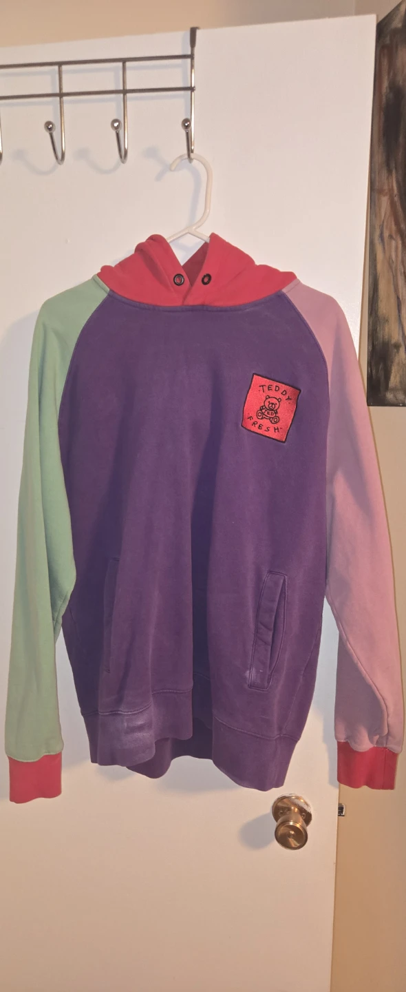2 Teddy Fresh Colour Block Hoodie Size L