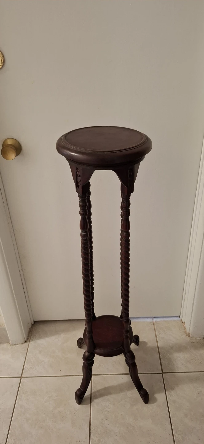 Antique Wooden Plant Stand - photo 2