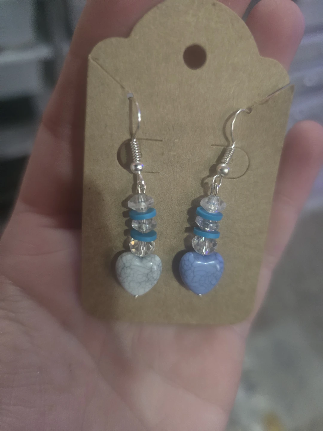 Heart Shaped Bead Earrings
