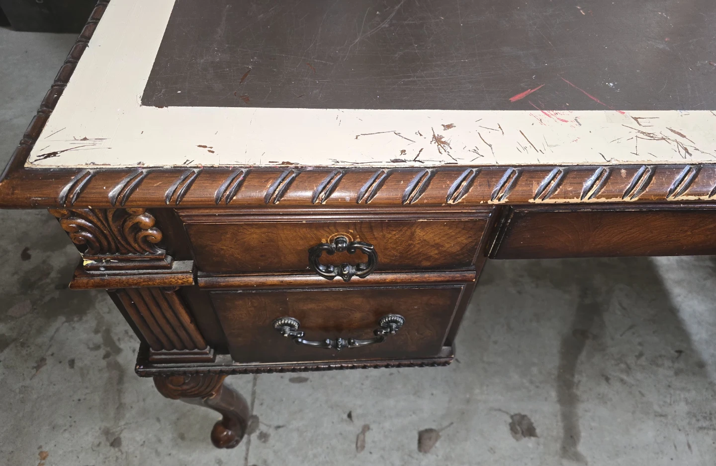 Used solid Wood Desk - photo 4