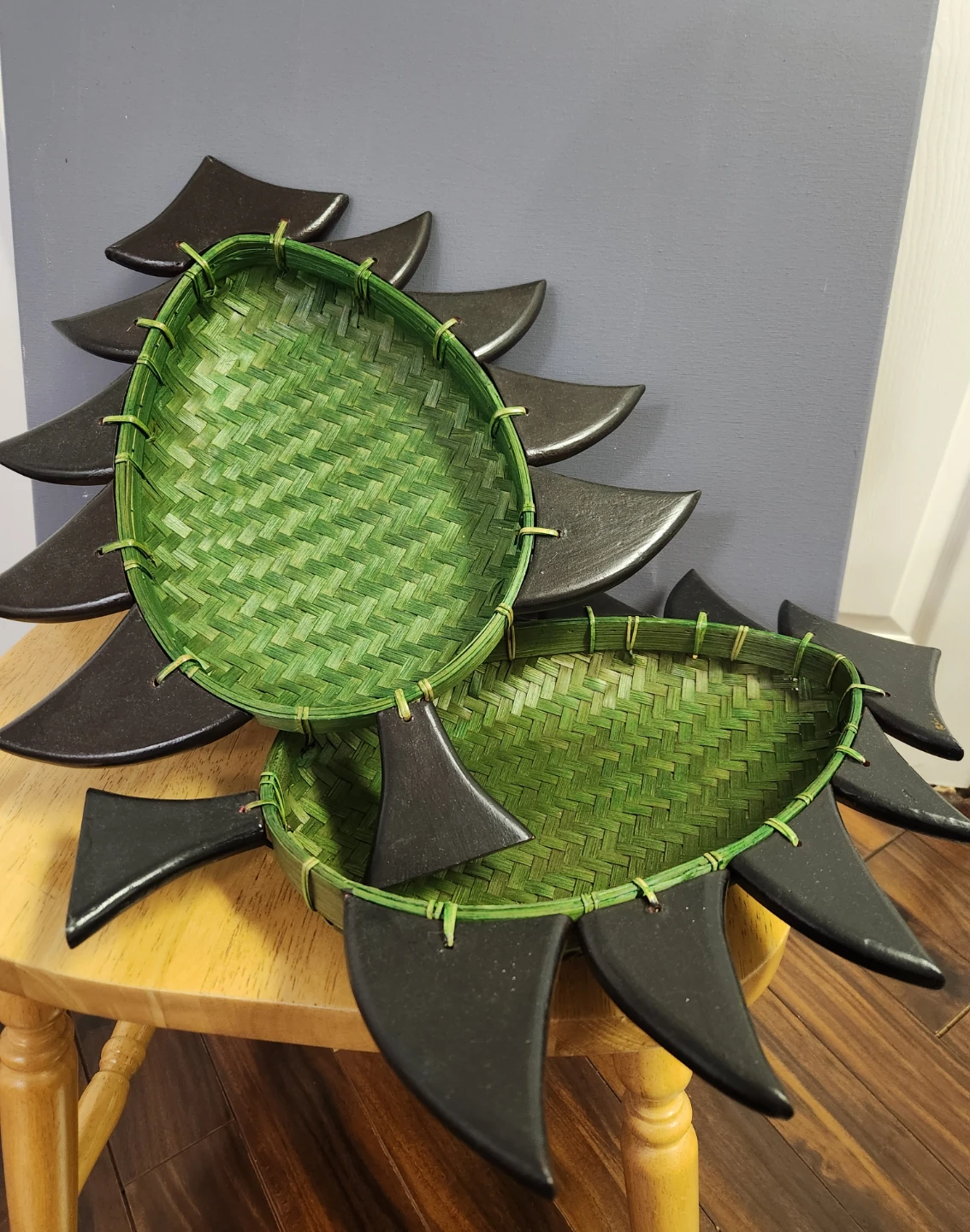 Set of 2 Decorative Woven Baskets
