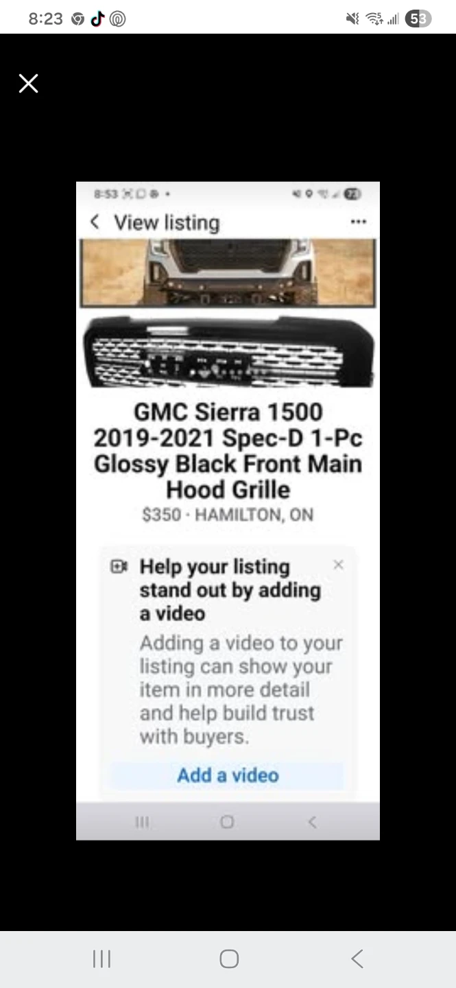 GMC Sierra 1500 2019-2021 Glossy Black Front Grille - photo 4