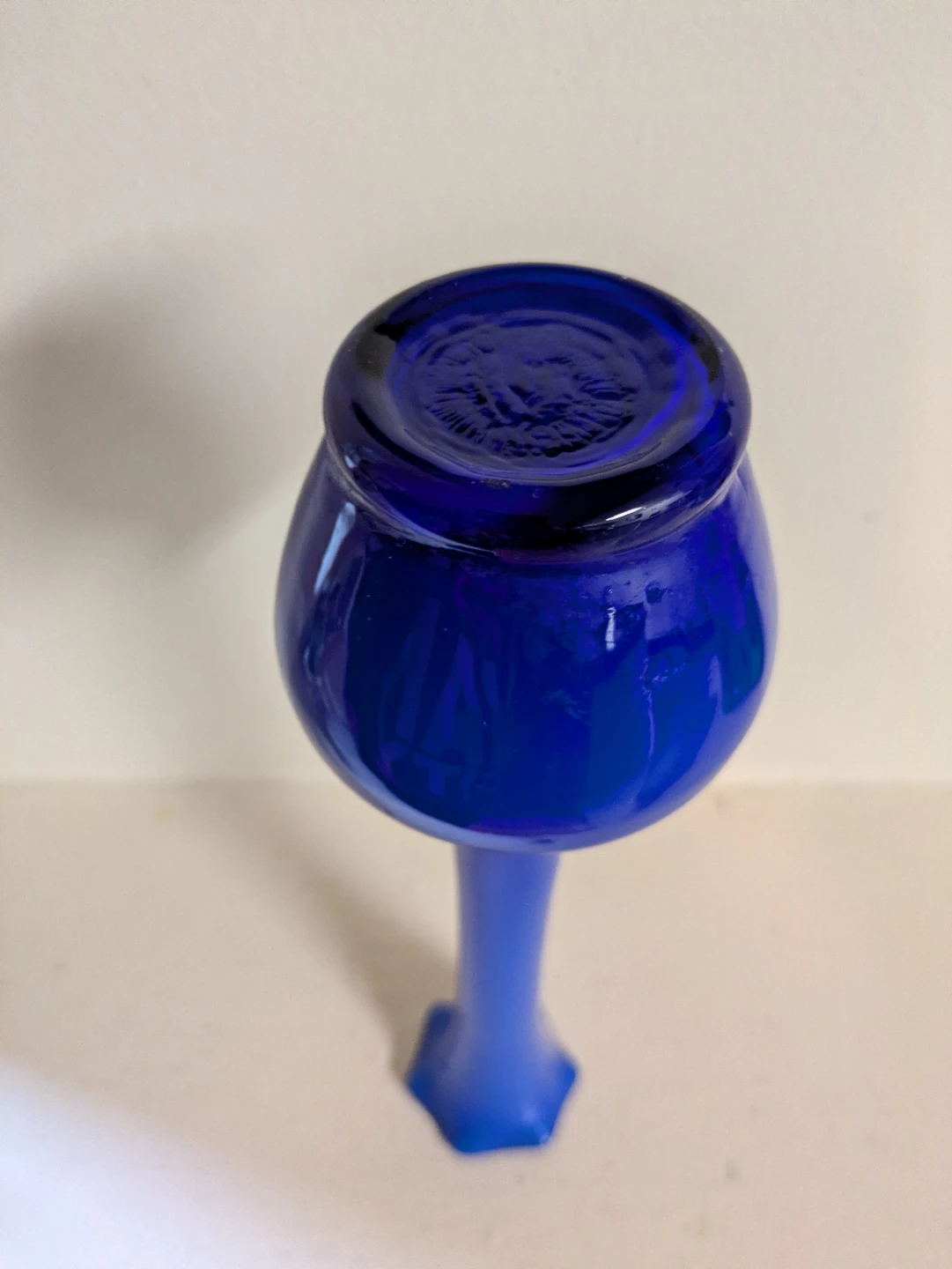 Vintage Blue Glass Bud Vase - photo 3