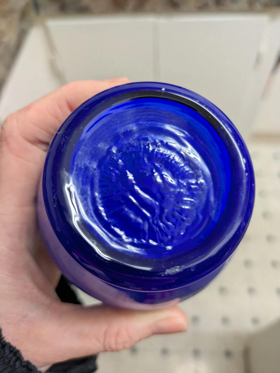 Vintage Blue Glass Bud Vase - photo 4