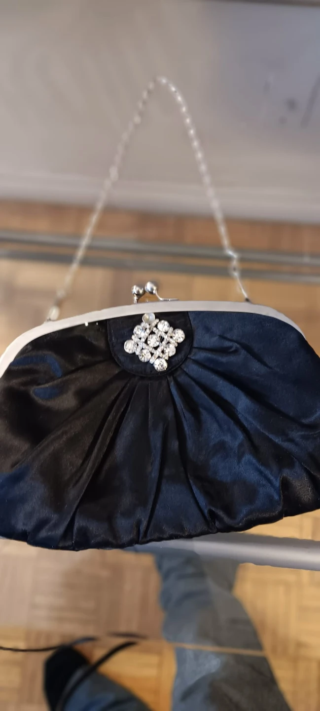 Pink Tix Black Clutch Evening Bag