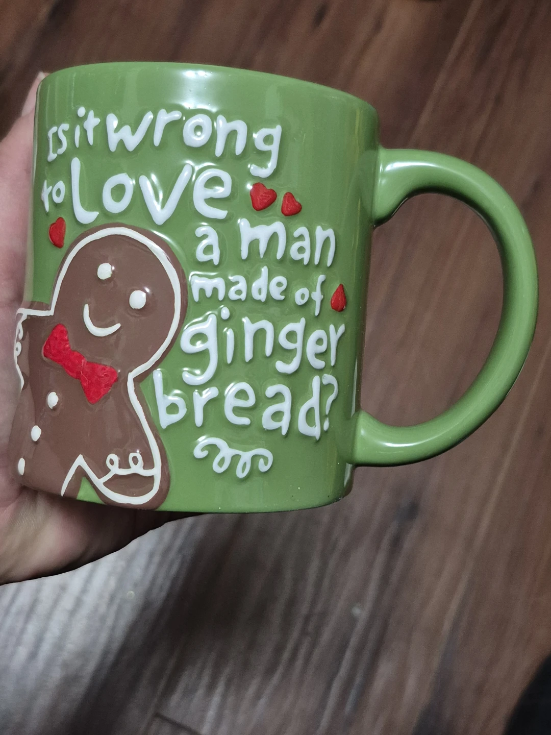 Hallmark "Is it wrong to love a man made of gingerbread?" Mug - photo 2