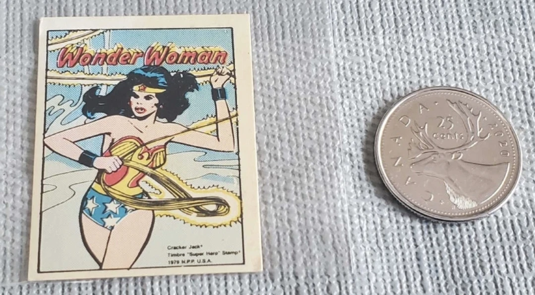 1979 cracker jack Wonder woman stamp card - photo 5