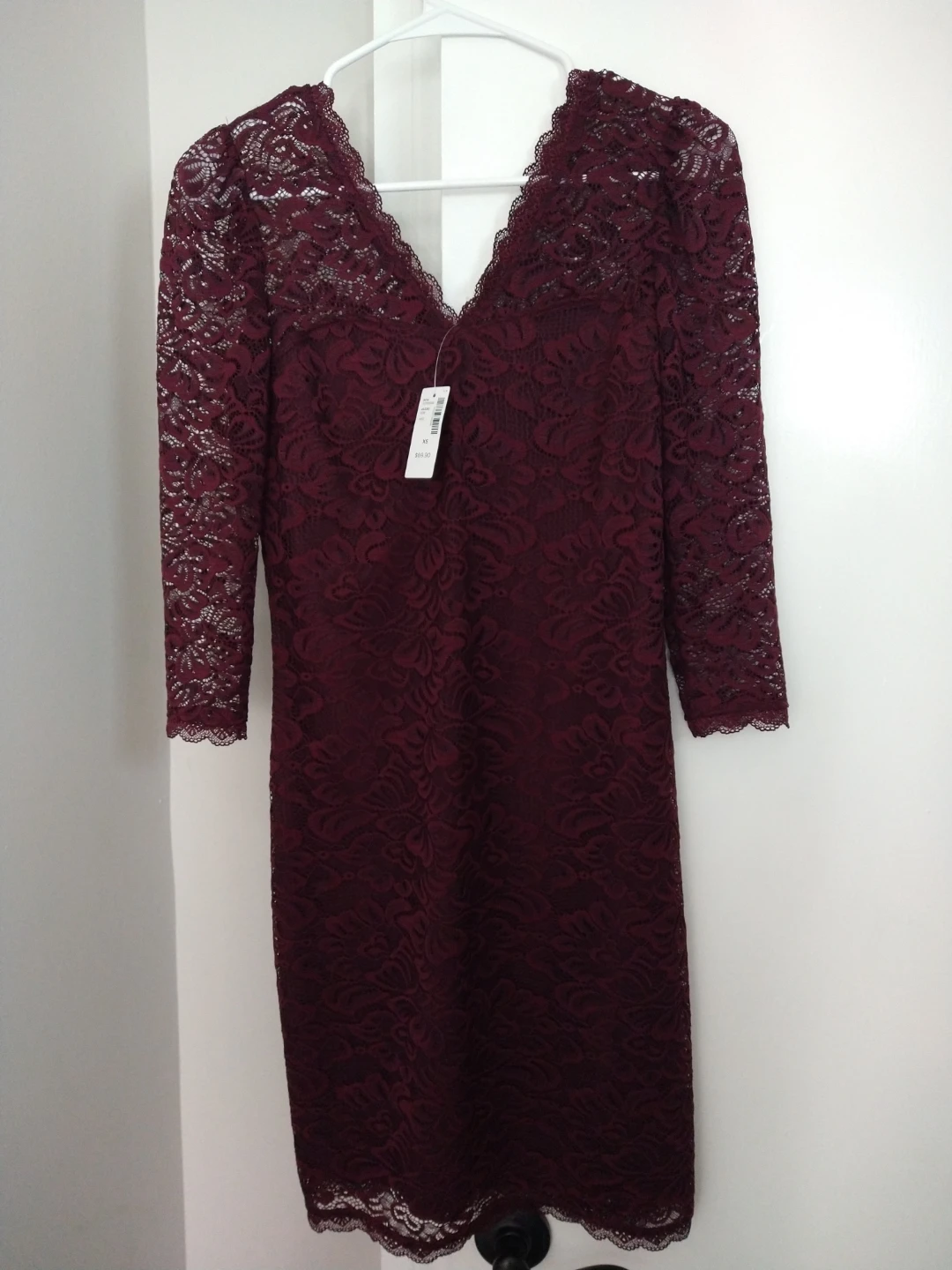 Reitmans Lace Dress - XS - Burgundy - photo 2