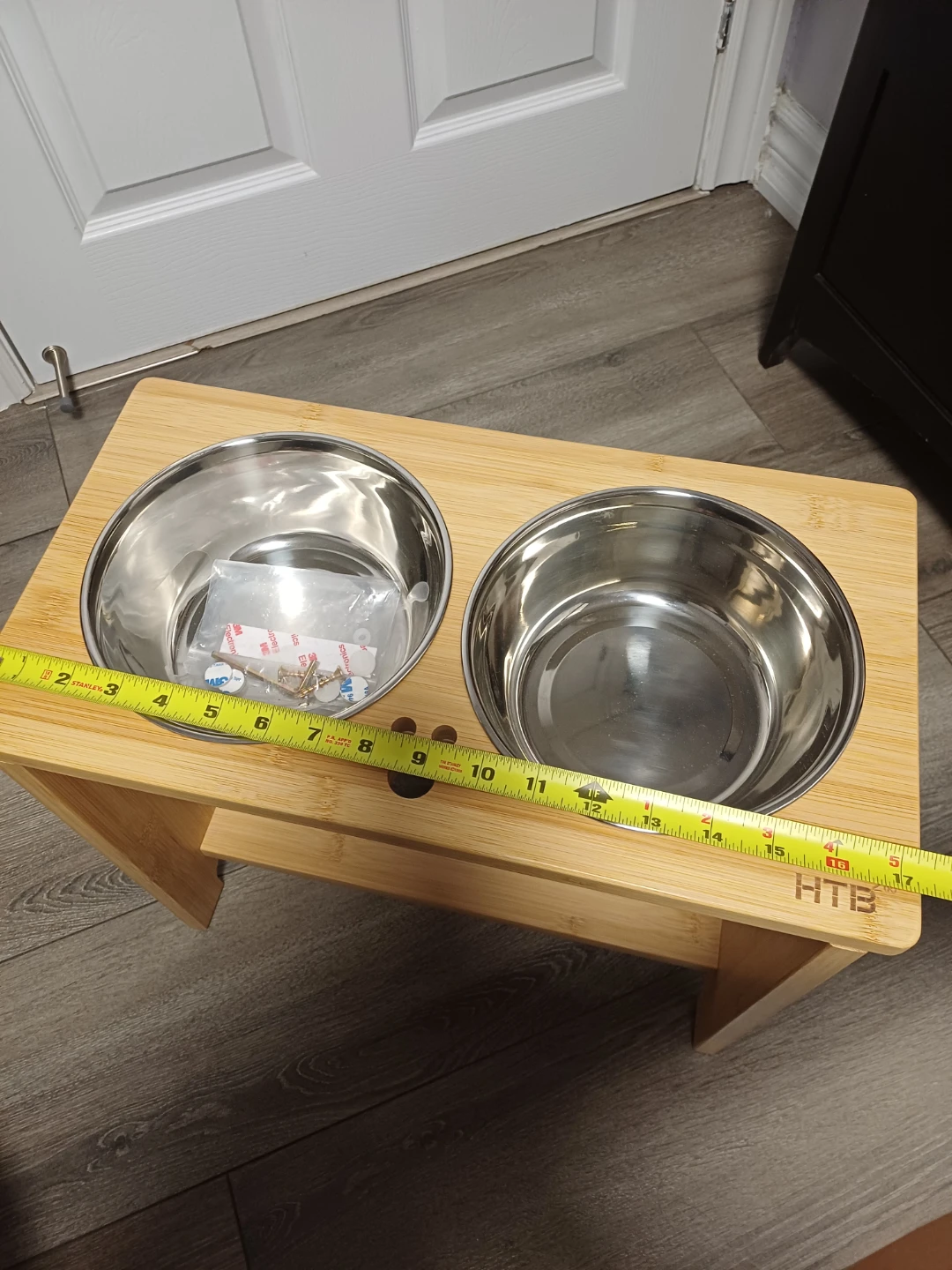 HTB Elevated Bamboo Dog Bowls - photo 2