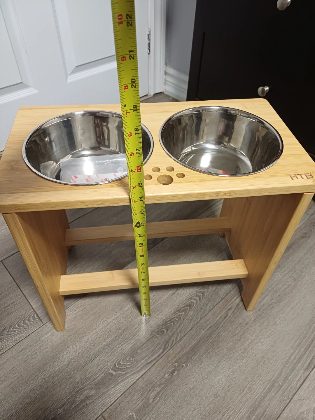 HTB Elevated Bamboo Dog Bowls - photo 4