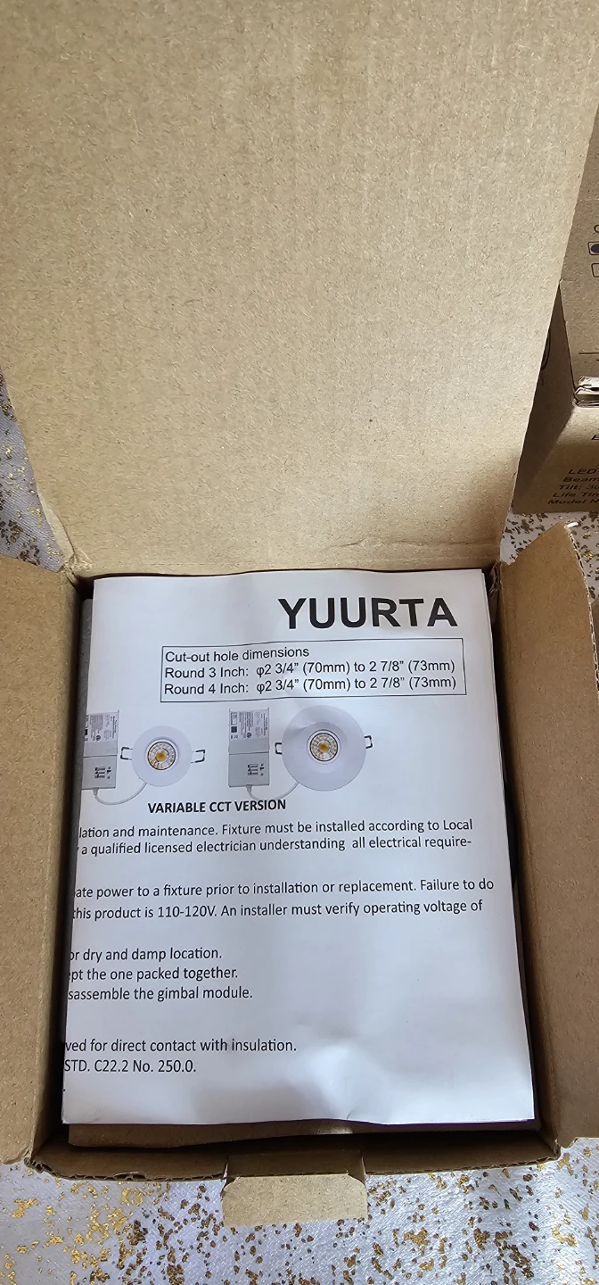 Set of 6 YUURTA 3” 8W dimmable LED gimbal lights. - photo 3