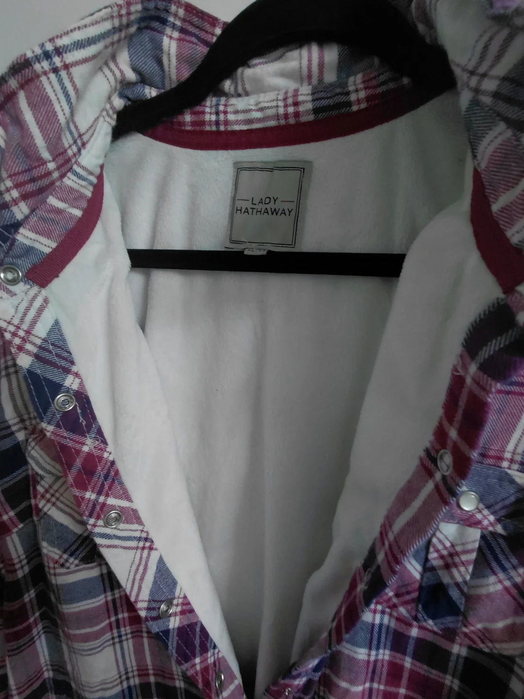 Lady Hathaway Plaid Fleece-Lined Shirt XL - photo 4