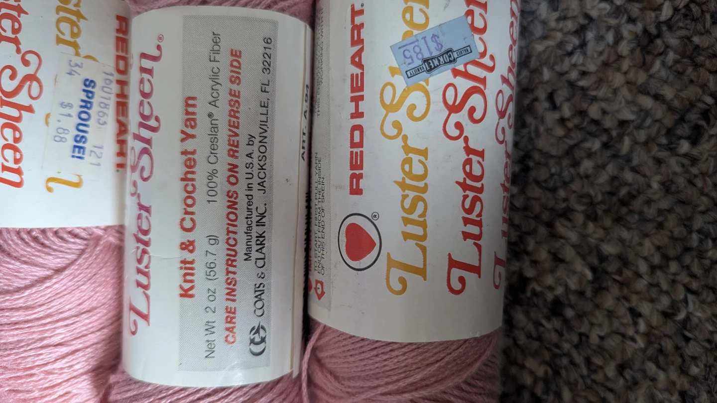 Red Heart Luster Sheen Knit & Crochet Yarn - Pink - photo 3