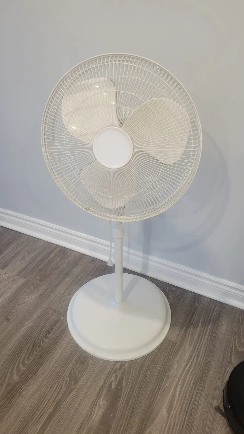 White Standing Fan