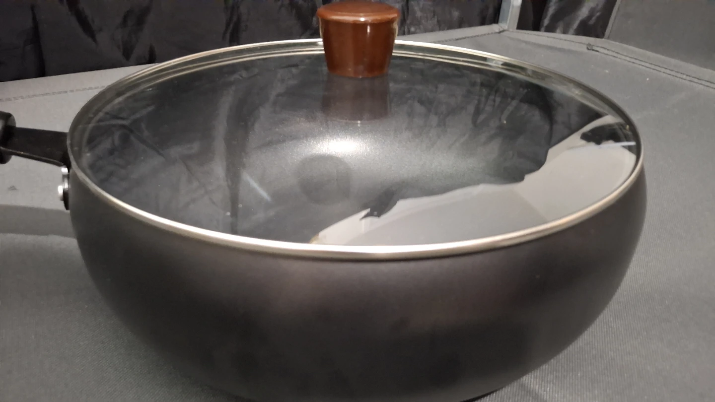 Carbon steel Wok with domed Glass Lid - photo 3