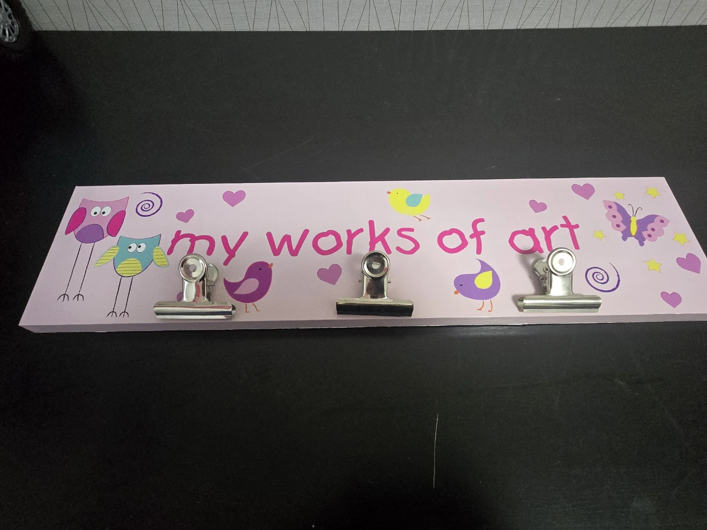 My Works of Art Display Board with Clips
