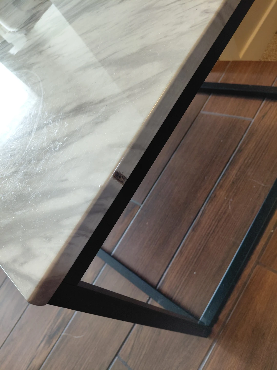 Set of 3 Nesting Coffee Tables Marble Look - photo 4