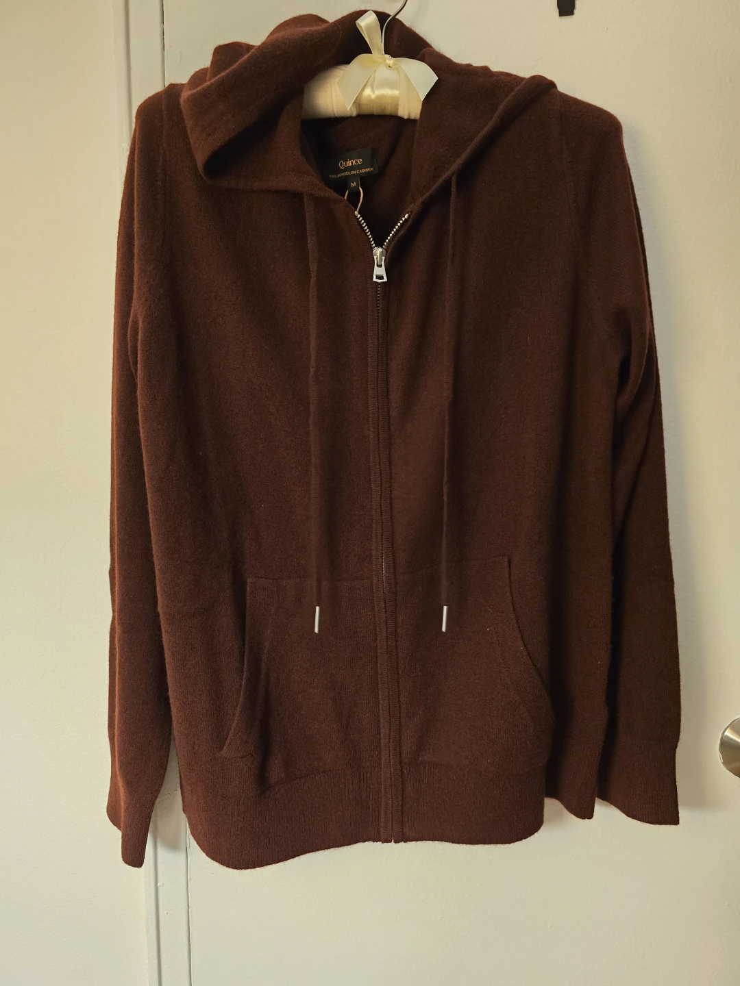 Quince Mongolian Cashmere Full-Zip Hoodie - Size M