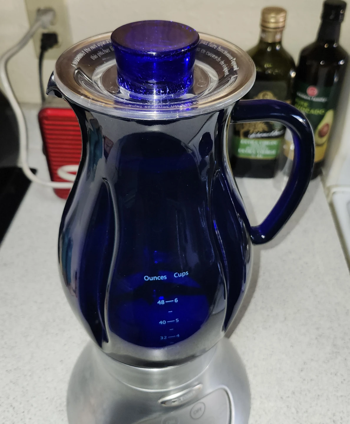 JENN-AIR Attrezzi Glass Blender Pitcher 48 oz Blue