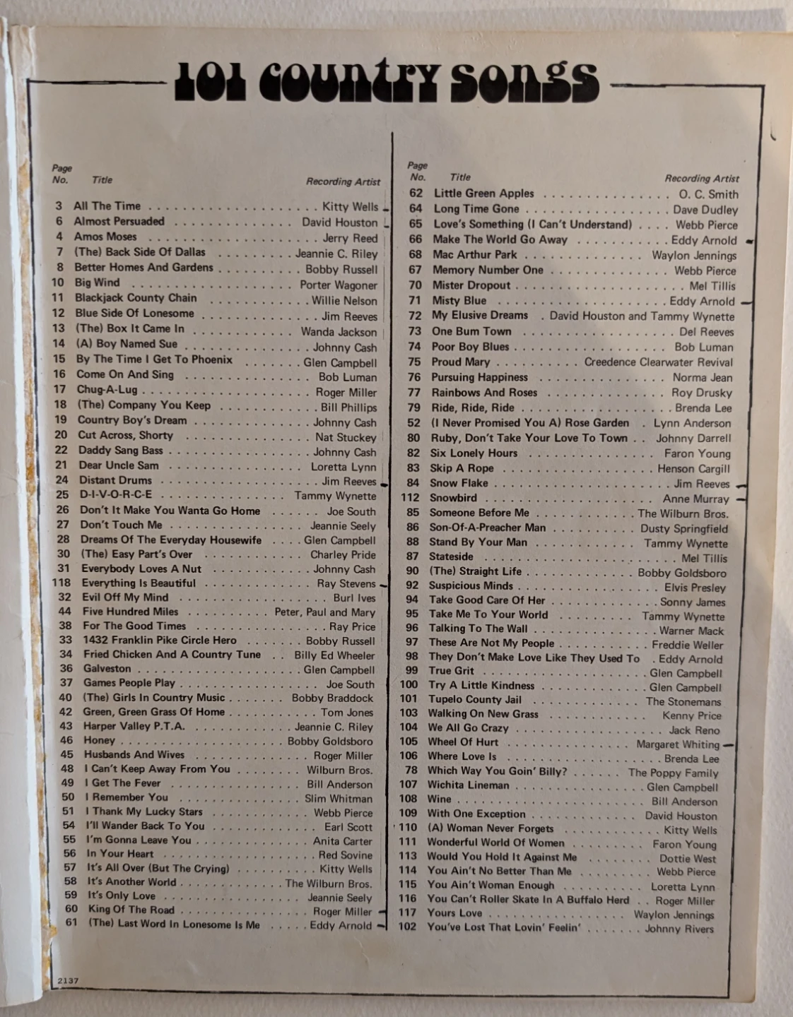 101 Country Songs - photo 2