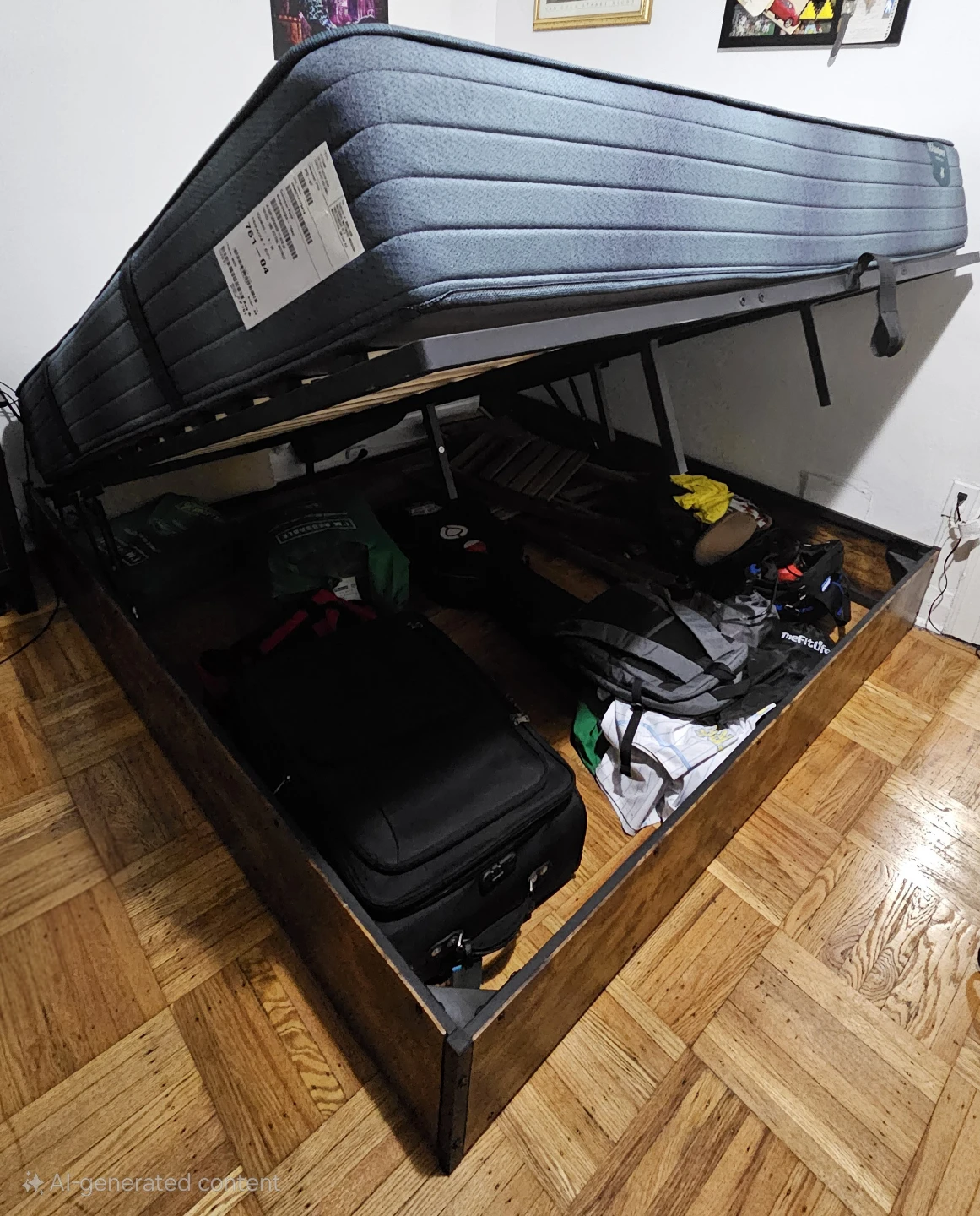 King Size Mattress with Storage Bed Frame