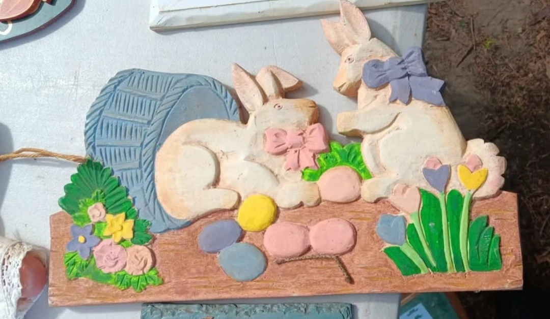 Easter Bunny Wall Decor Lot - photo 4