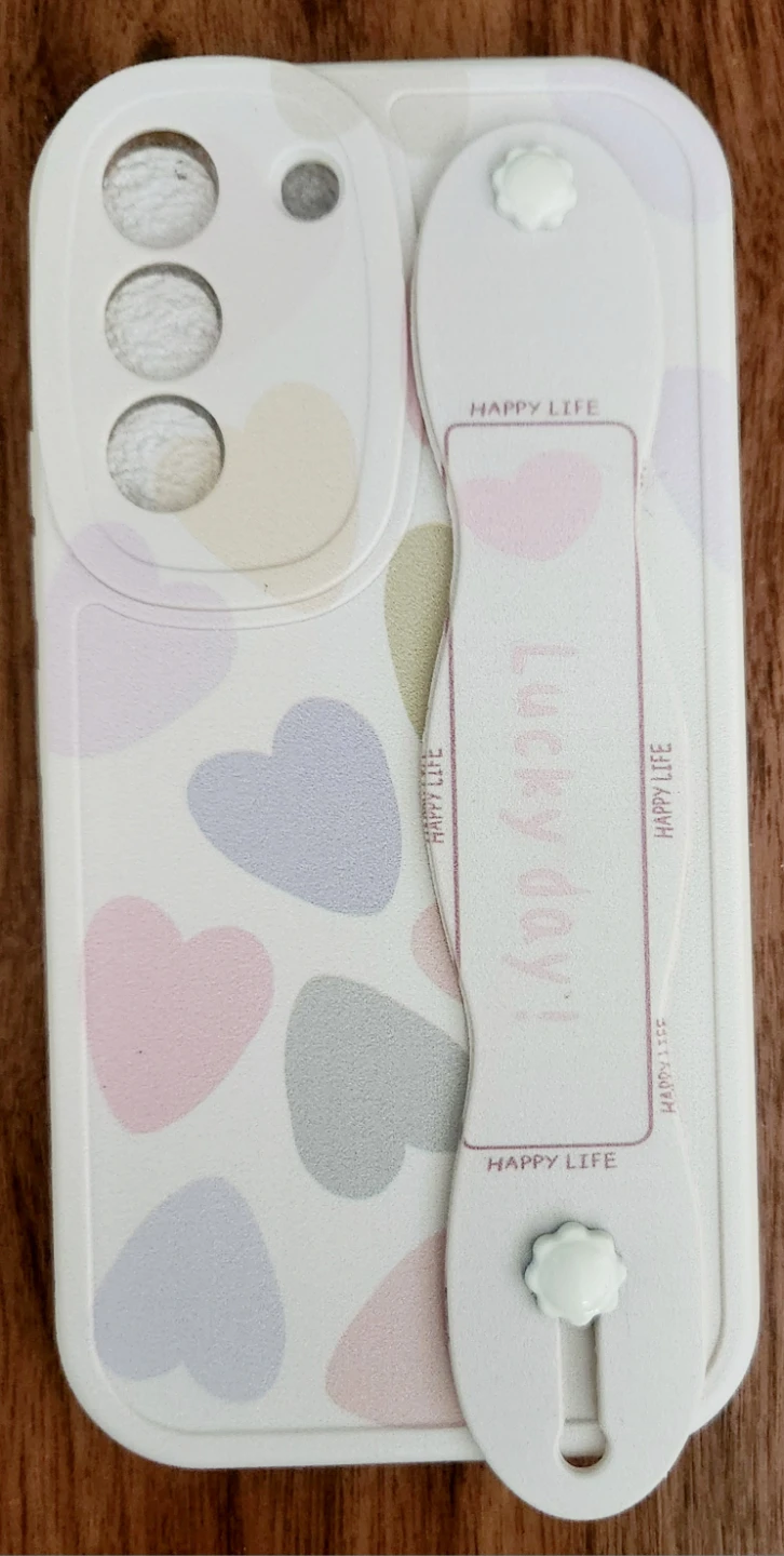 New Heart Pattern Phone Case with Strap