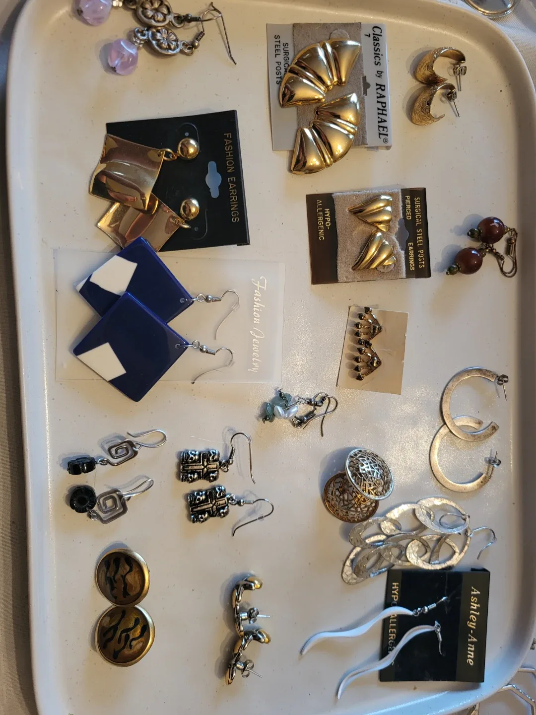 Assorted Earrings - Skull Cross, Gold Fan, and More