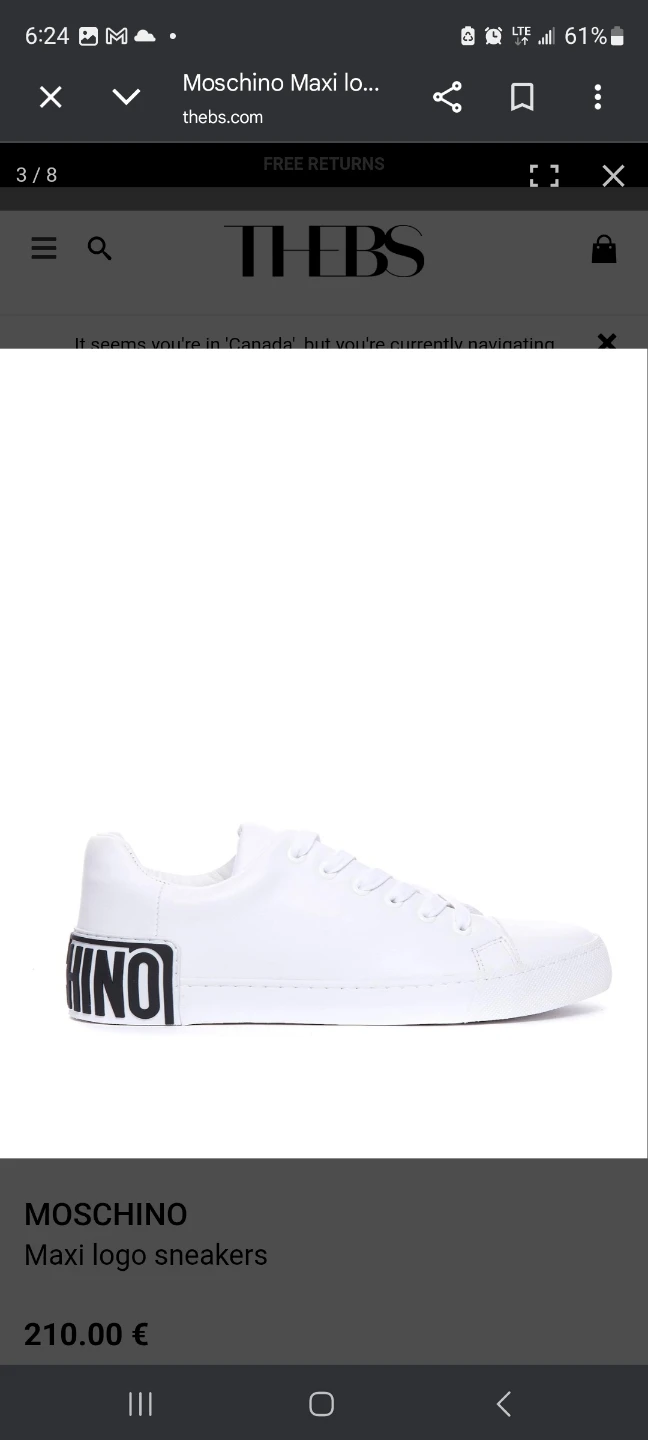 Moschino Maxi Logo Sneakers - White - Men's - photo 3