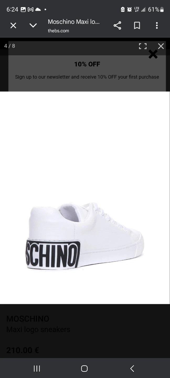 Moschino Maxi Logo Sneakers - White - Men's - photo 5