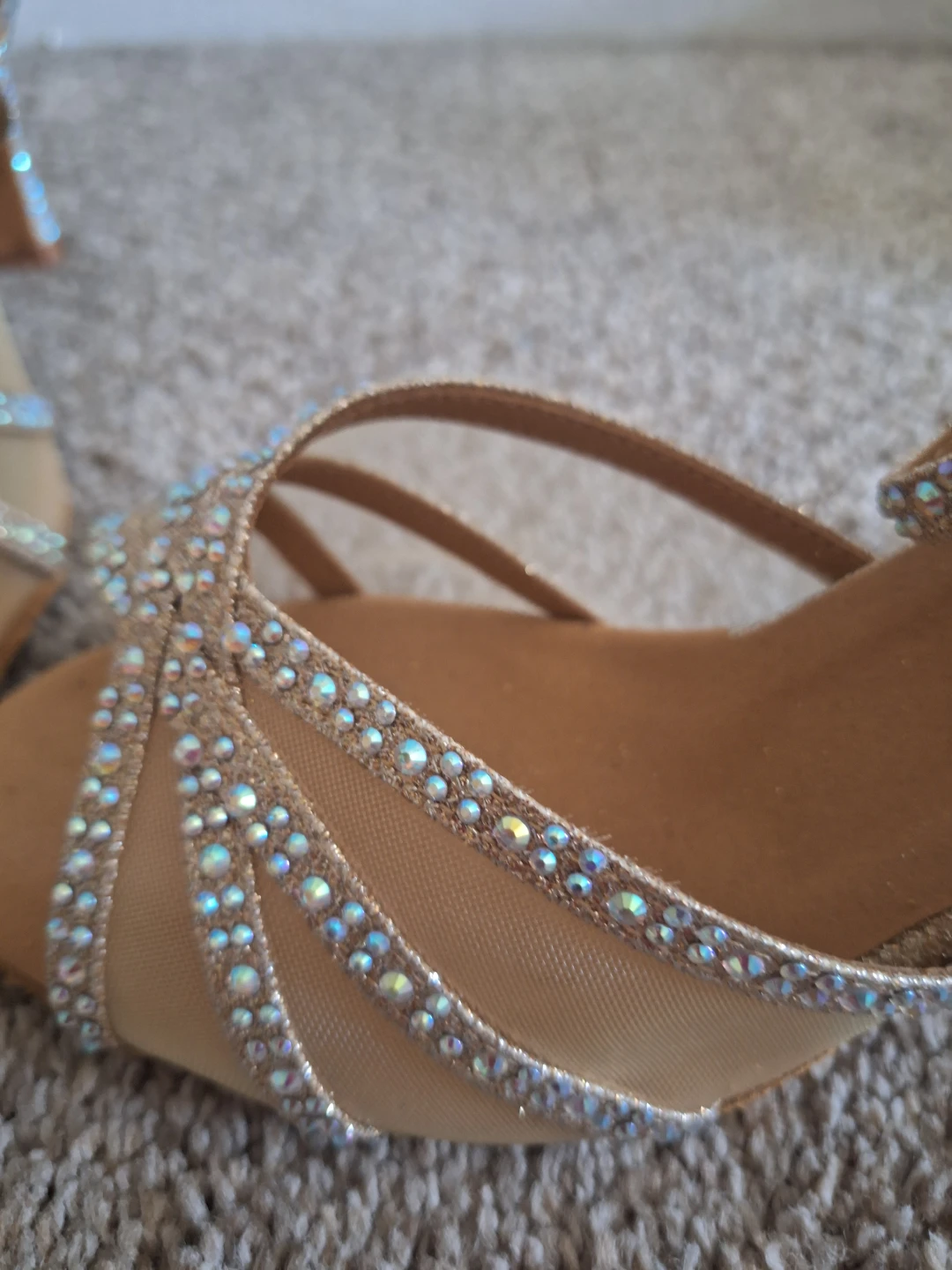 Sparkly Rhinestone Ballroom Dance Heels - photo 5
