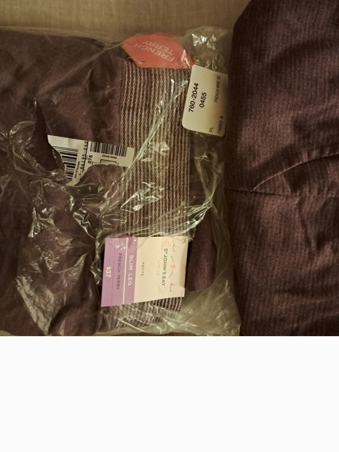 2 PAIR SWEATPANTS NEW PURPLE, L, PANTS POCKETS - photo 3