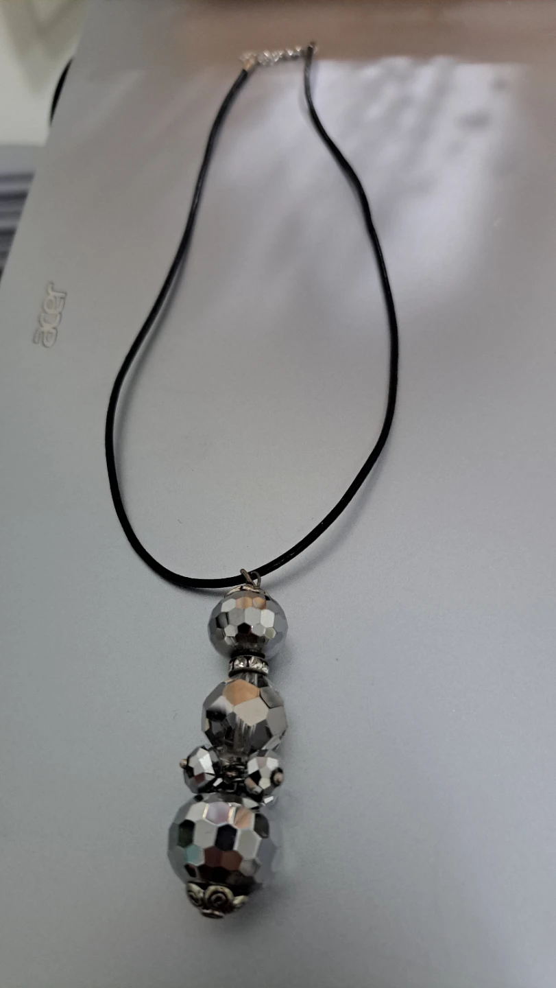 Silver Tone Beaded Necklace