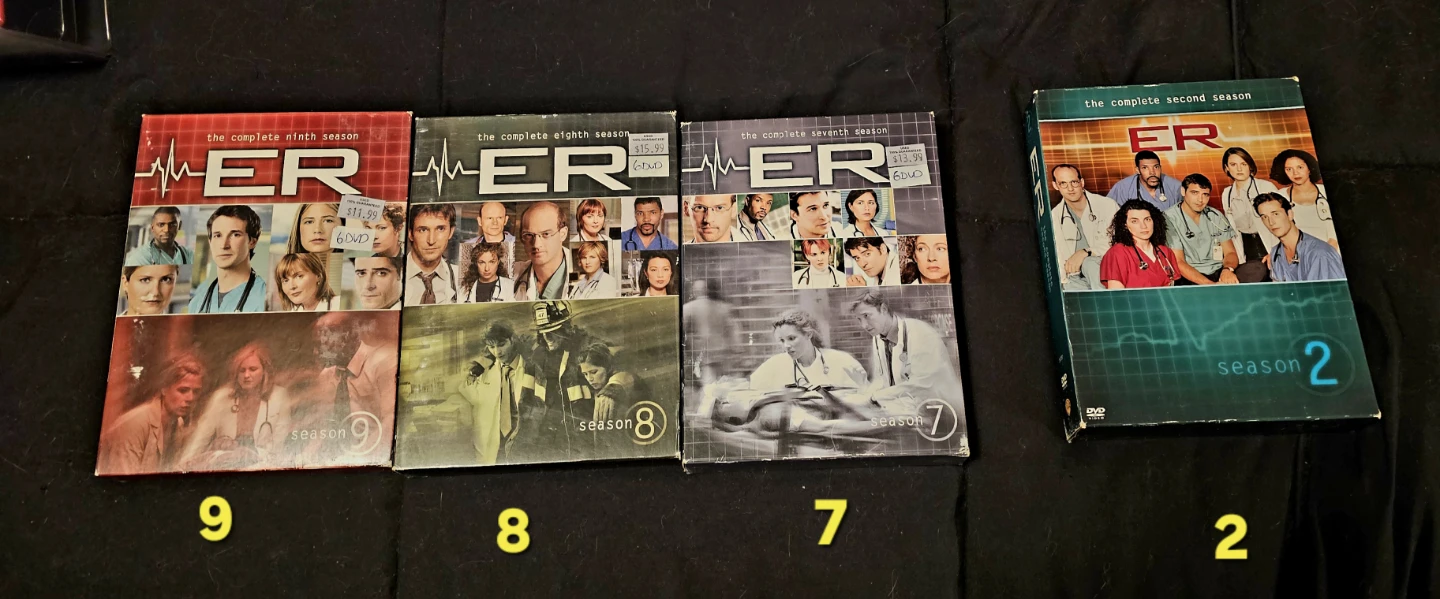 ER The Complete Seasons 2, 7, 8, 9 DVD Box Sets