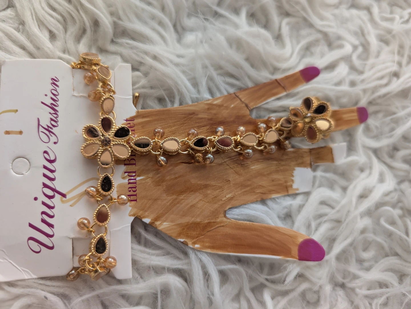 Gold-Tone Bracelet with Ring - photo 4