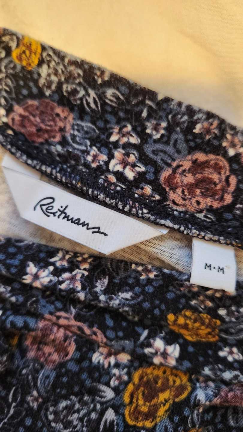 Floral Print Long Sleeve Top - Size M - photo 5