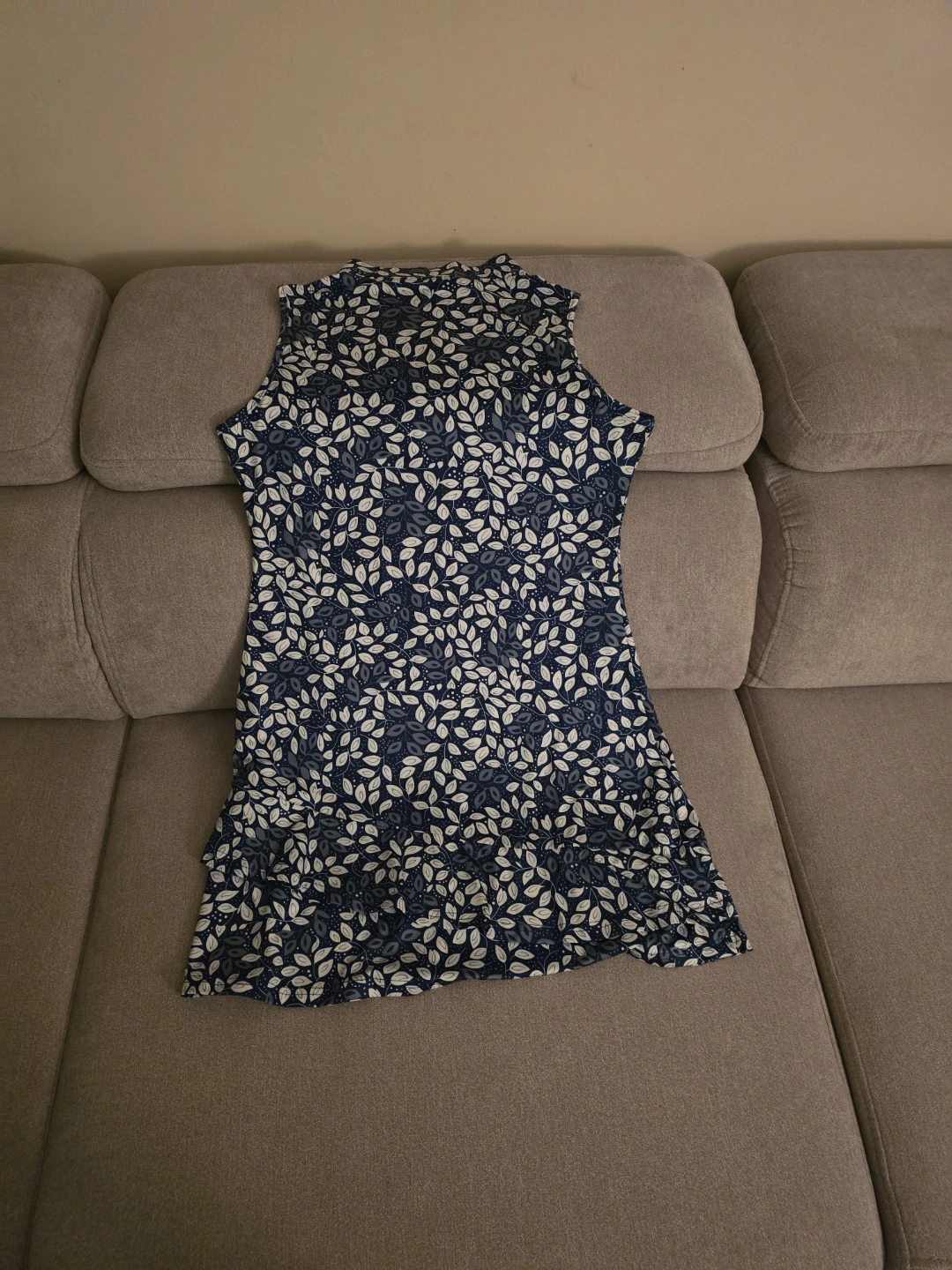 Women's Sleeveless Print Dress with Zipper