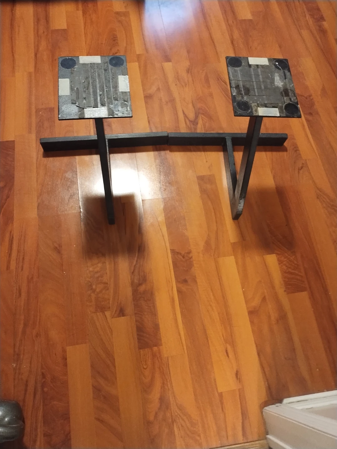 Pair of Black Metal Speaker Stands