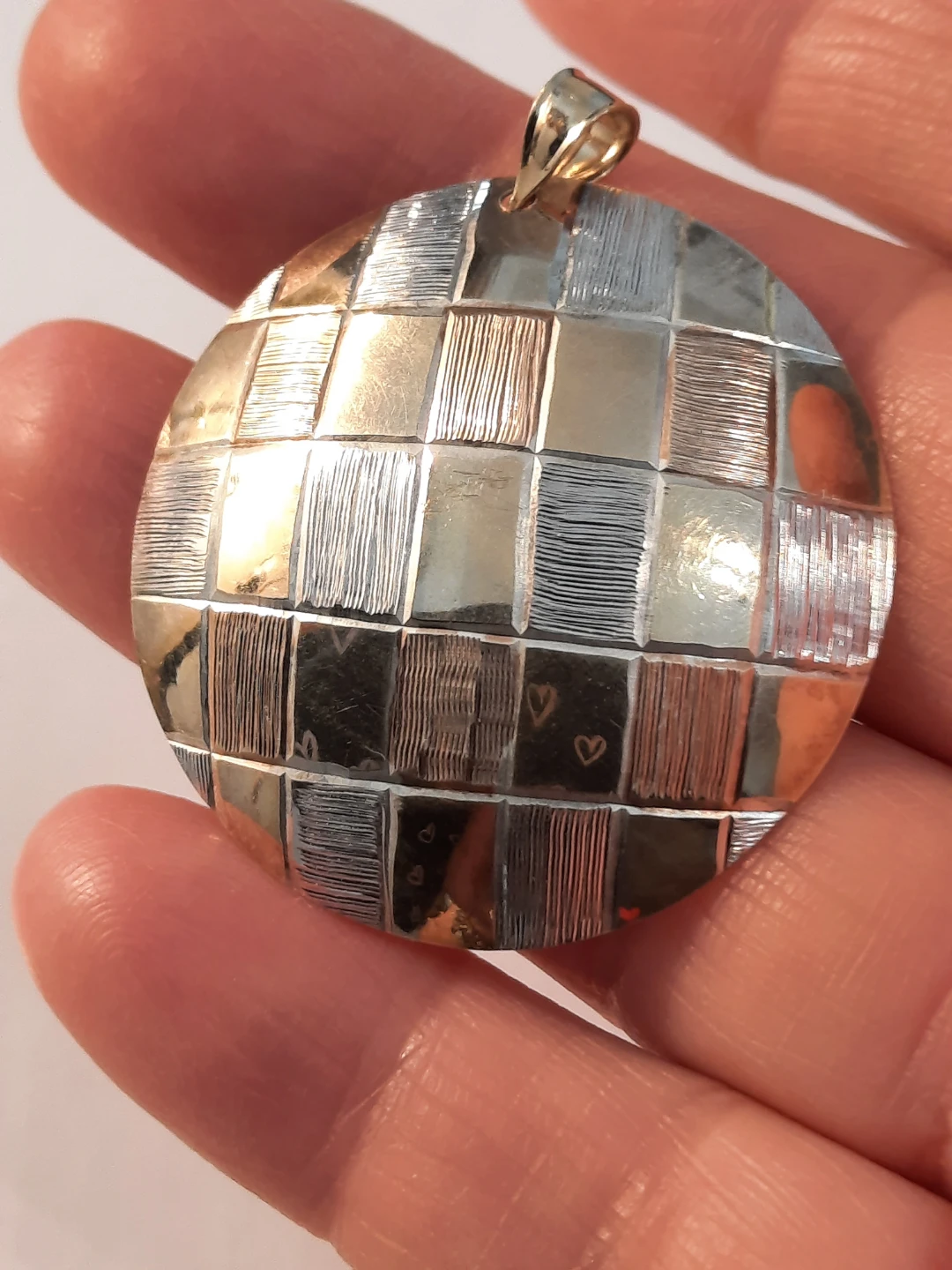 Gold  filled 10k over silver pendant great design - photo 2