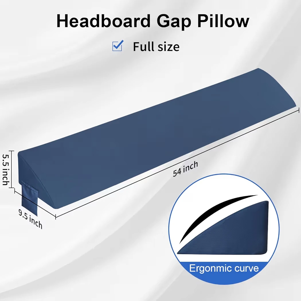 Blue Full Size Foam Wedge Pillow